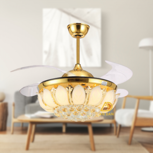 Quạt Trần Đèn Pha Lê QT-1789