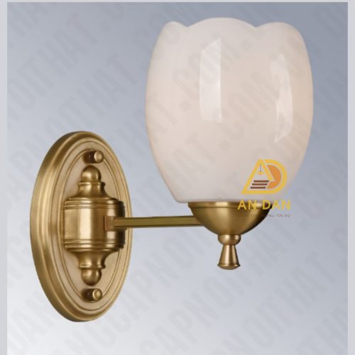 ĐÈN TƯỜNG ĐỒNG CHAO THUỶ TINH CỔ ĐIỂN CAO CẤP 1 TAY 8231/1B
